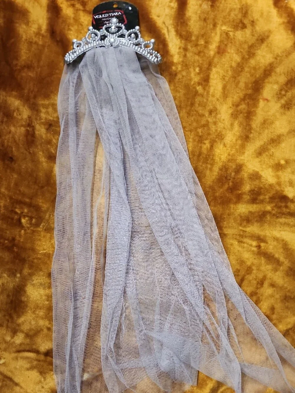 (3pc) Black Witch Hat Headband and Silver Tiara Set